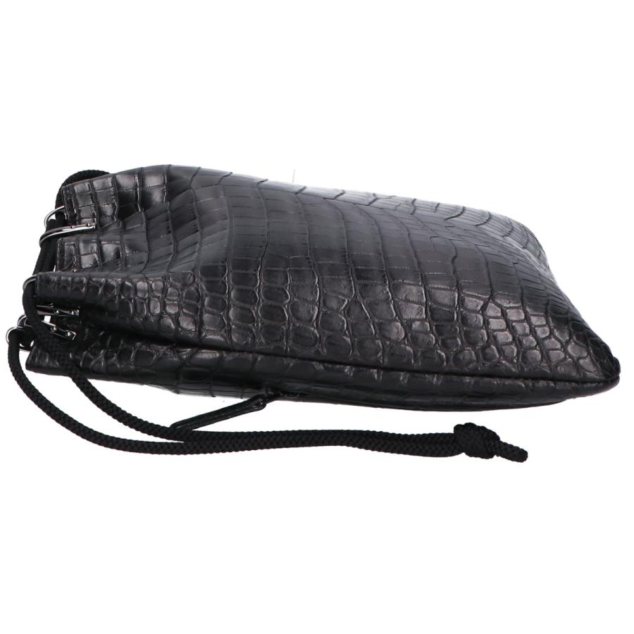 新品同様/ YAMAGIWA ヤマギワ body-bag JRA クロコダイル 巾着バッグ