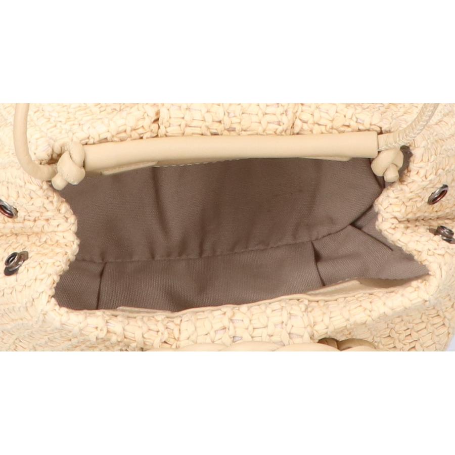 【極美品】ＨＥＲＥＵ　ヘリュー　ボンボンバッグ　ラフィア 美品 HEREU ヘリュー BOMMRWBS24 BOMBON M RAFFIA ラフィアxレザー