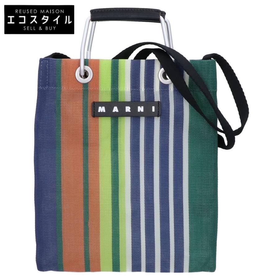 MARNI（マルニ） 美品/ フラワーカフェ ストライプ 2WAYショルダー 