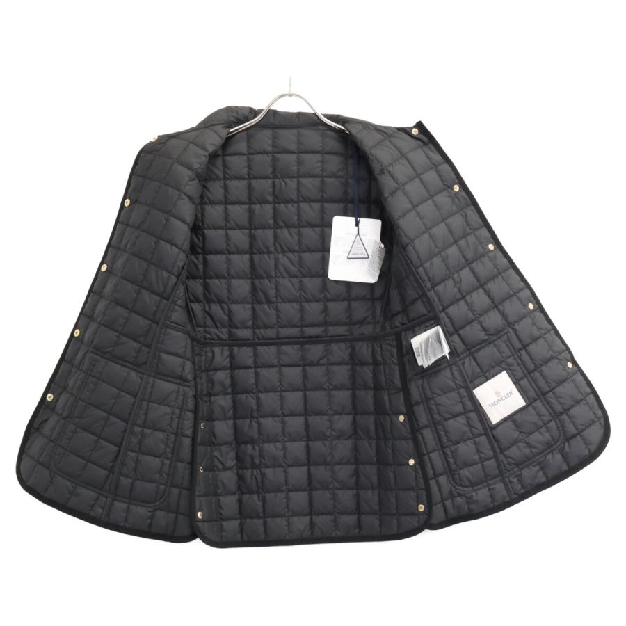 新品同様 MONCLER モンクレール 24年製 EPINAL キルティング ダウンシャツ ジャケット O ブラック レディース_4