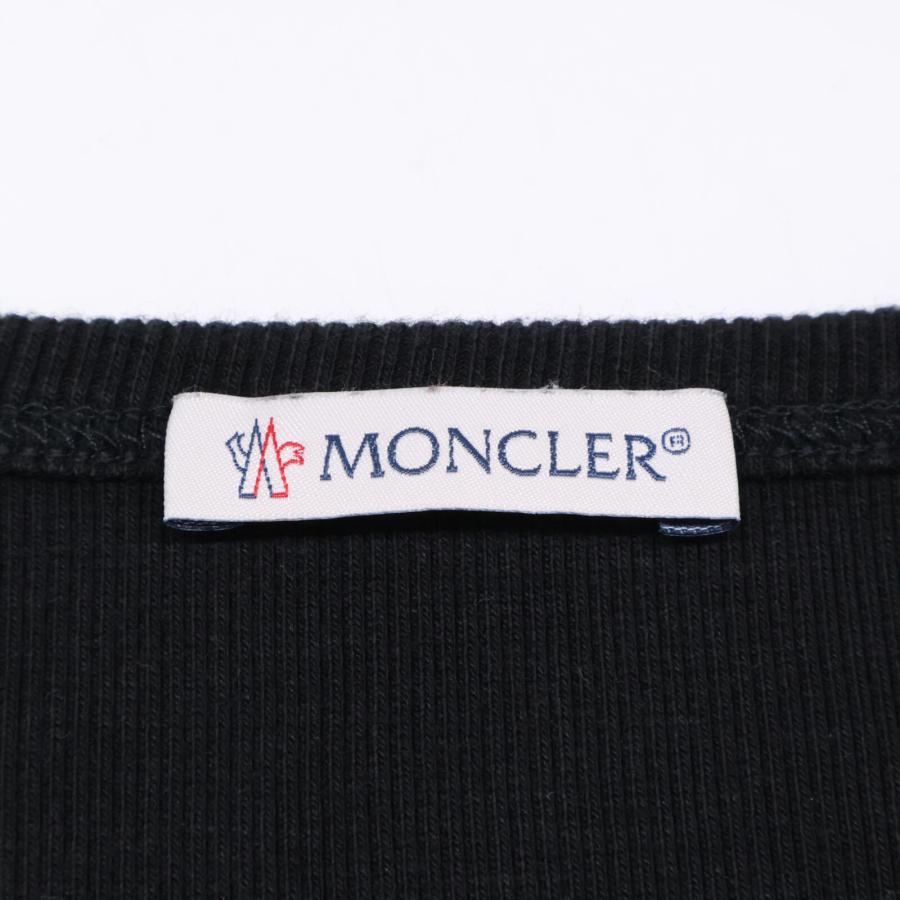 MONCLER モンクレール 23年製 ブラック VESTITO リブニット ノースリーブ ワンピース ブラック Ｓ ワンピース コットン レディース 中古