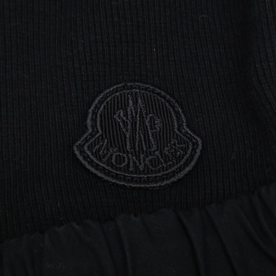 MONCLER モンクレール 23年製 ブラック VESTITO リブニット ノースリーブ ワンピース ブラック Ｓ ワンピース コットン レディース 中古