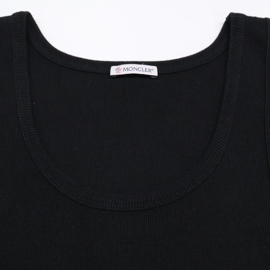 MONCLER モンクレール 23年製 ブラック VESTITO リブニット ノースリーブ ワンピース ブラック Ｓ ワンピース コットン レディース 中古