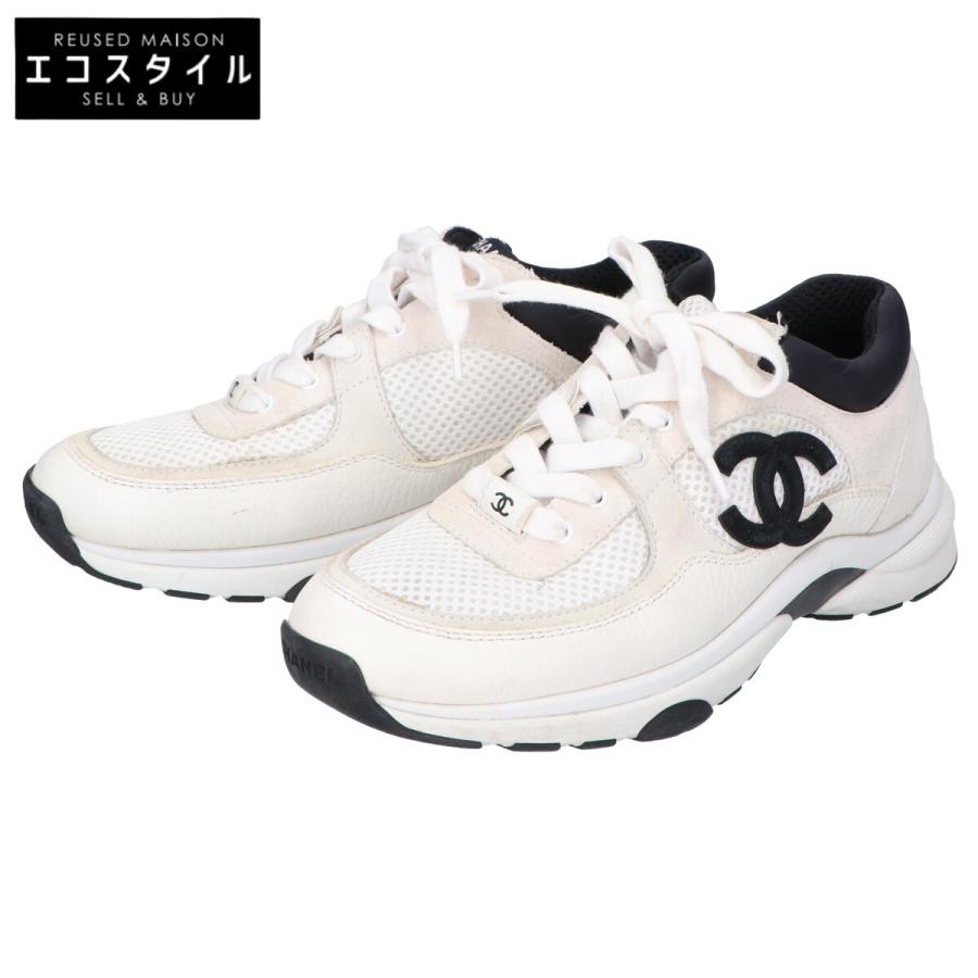 大人気　シャネルCHANEL CCマークスニーカー　38 完売必至【CHANEL】大人気スニーカー カジュアルコーデ CCロゴ