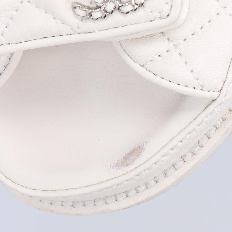 CHANEL◆白ウエッジソールサンダル37 CHANEL◇白ウエッジソールサンダル37 CHANEL（シャネル） G35927 ココ