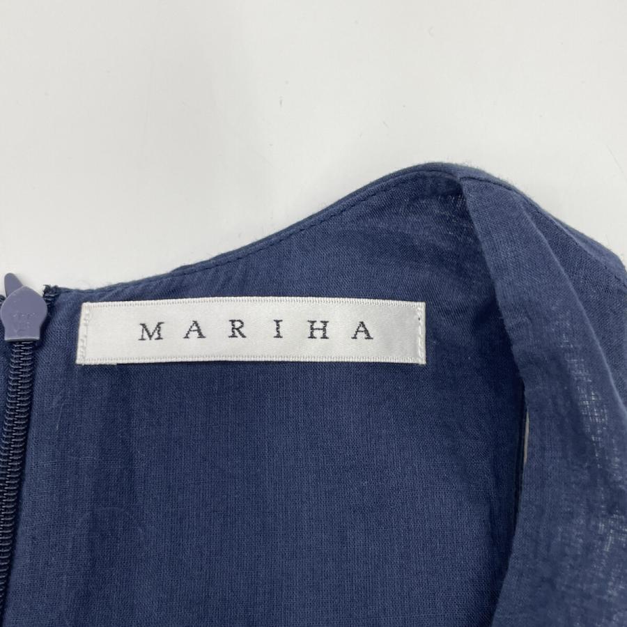 MARIHA（マリハ） ネイビー 花柄切り替え 夜の渚のドレス ノースリーブ