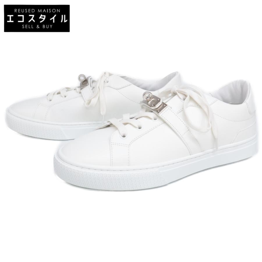 【美品】HERMES スニーカー　デイ　ケリーバックル　ブラック　36.5 新品同様/ HERMES エルメス デイ ケリーバックル レザー スニーカー