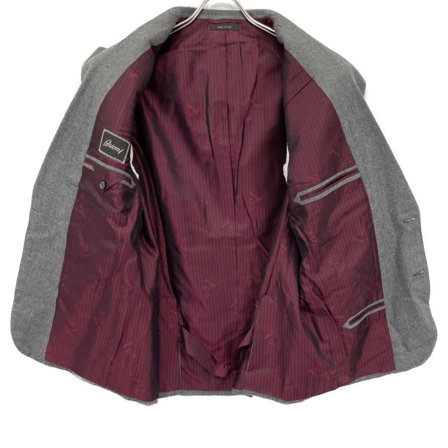 【新品/定価93万5000円/付属品付】ブリオーニ　グレー　スーツ　セットアップ Brioni（ブリオーニ） RA4G0M ブラウン ストライプ SUPER 150`S 背抜き