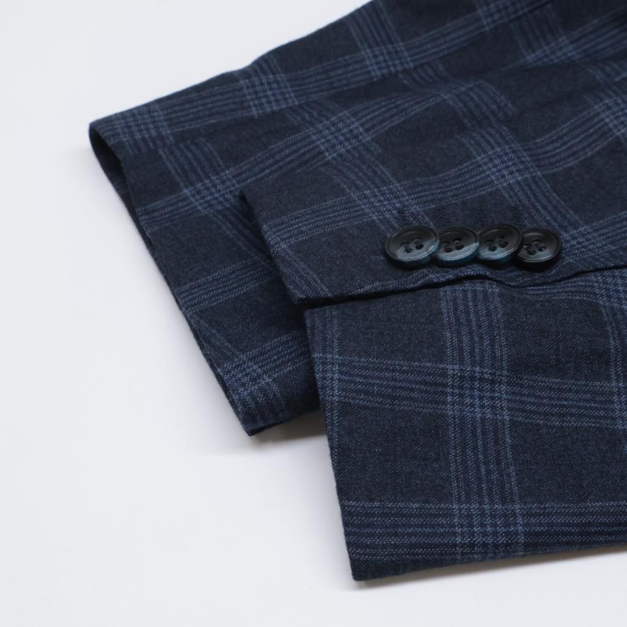 Kiton キートン UA81S0552314002 Mod.EVO ネイビー チェック スーツ 50