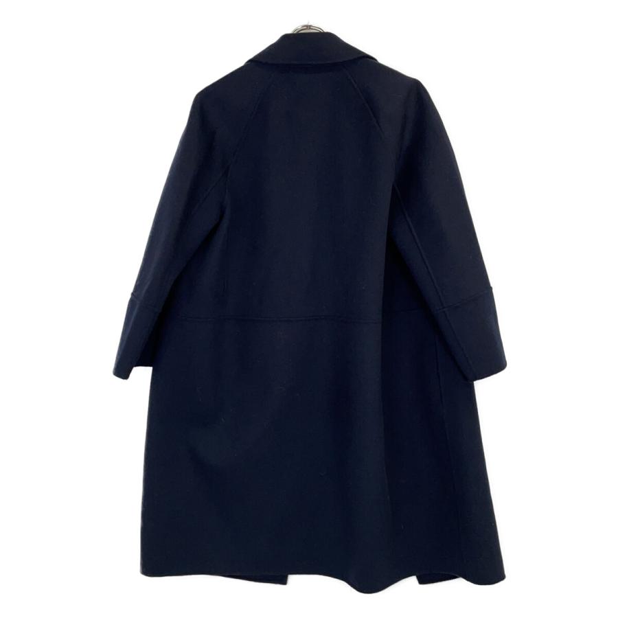 S MaxMara エスマックスマーラ 【Cucito A Mano】ネイビー ピュアウール ラップコート ブラック 36 コート ウール レディース 中古の画像