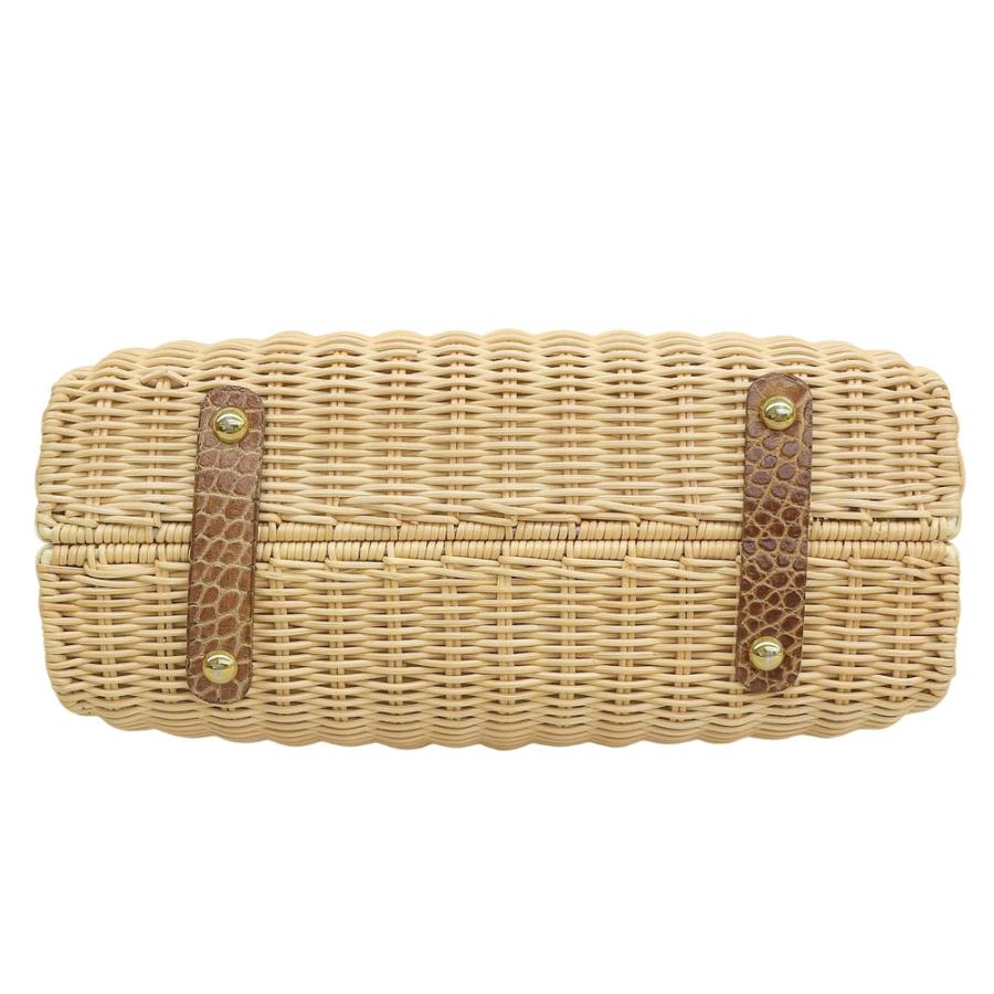 美品 TOMMASO CANDRIA トマソカンドリア バンブーハンドル ラタン かご