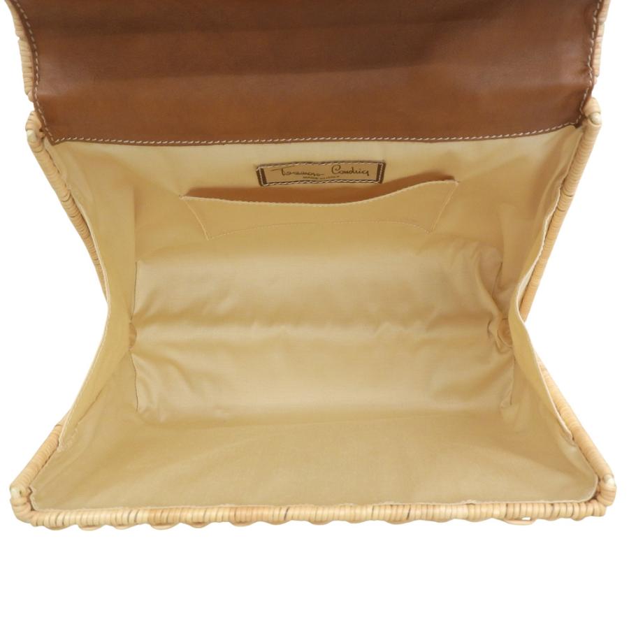 美品 TOMMASO CANDRIA トマソカンドリア バンブーハンドル ラタン かご