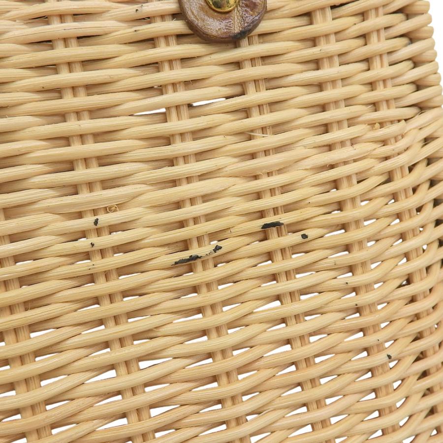 美品 TOMMASO CANDRIA トマソカンドリア バンブーハンドル ラタン かご