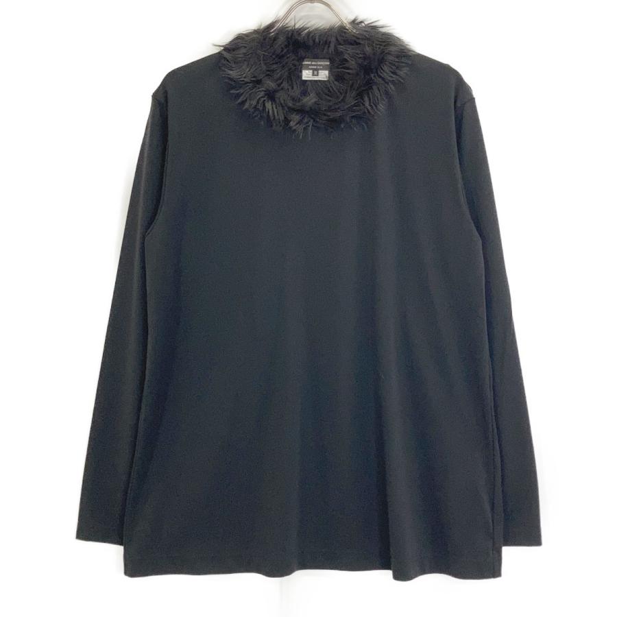 COMMEdesGARCONS HOMME PLUS コムデギャルソンオムプリュス PL-T009 ブラック 23年製 ファートリムロングカットソー ブラック M トップス メンズ 中古_1