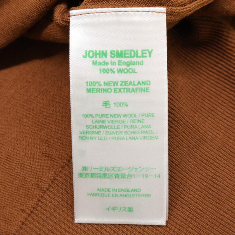 JOHN SMEDLEY ジョンスメドレー ブラウン メリノウール100% ハイゲージ