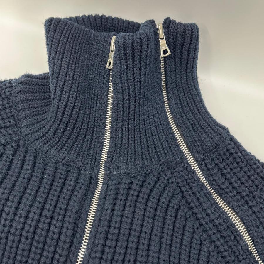 DRIES VAN NOTEN ドリスヴァンノッテン 252-021217-2707-900 25-26AW ネイビー MONTY BIS ドライバーズニット M DRIES VAN NOTEN ドリスヴァンノッテン 252-021217-2707-900 25-26AW