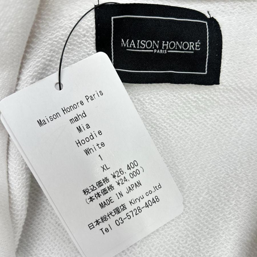 MAISON HONORE メゾンオノレ ホワイト プルオーバーパーカ S MAISON HONORE メゾンオノレ ホワイト プルオーバーパーカ XL トップス