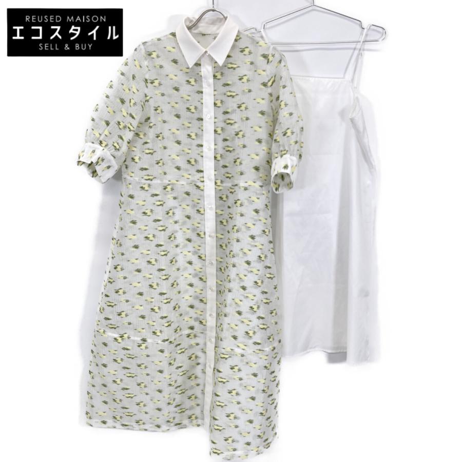 LE CIEL BLEU ルシェルブルー 25SS ホワイト Flower Jacquard Dress 36
