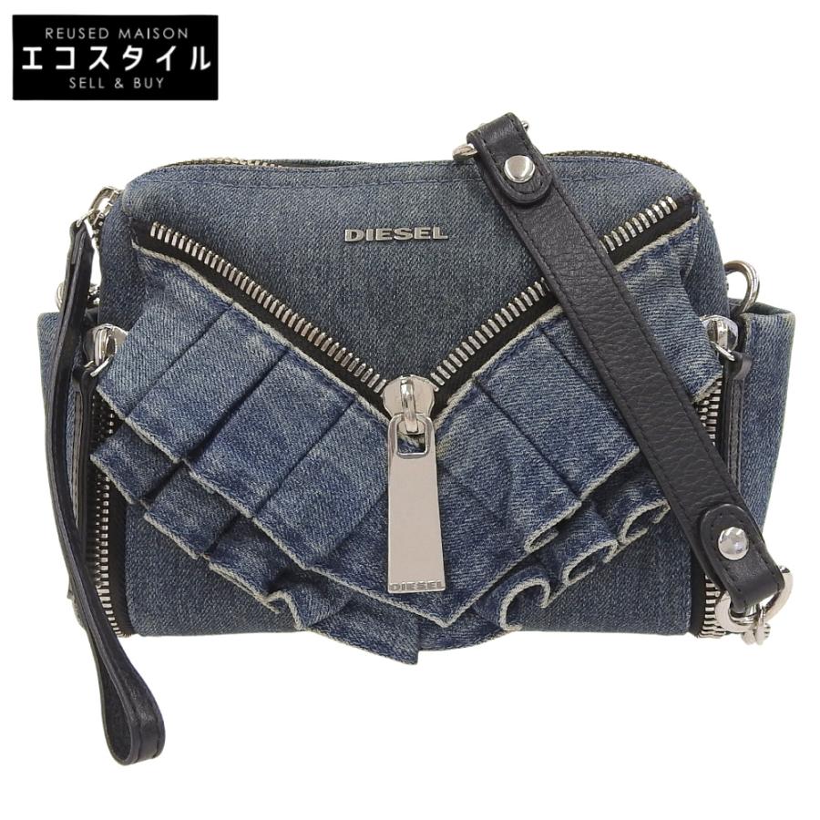 DIESEL ディーゼル ショルダーバッグ インディゴ レディース DIESEL（ディーゼル） フリル チェーンショルダーバッグ レディース