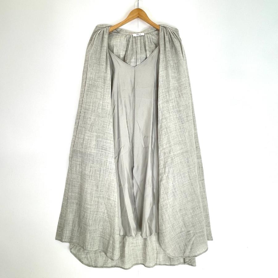 ebureボウタイワンピース ココアブラウン ウール エブール 美品 ebure エブール フロートビエラボウタイワンピース