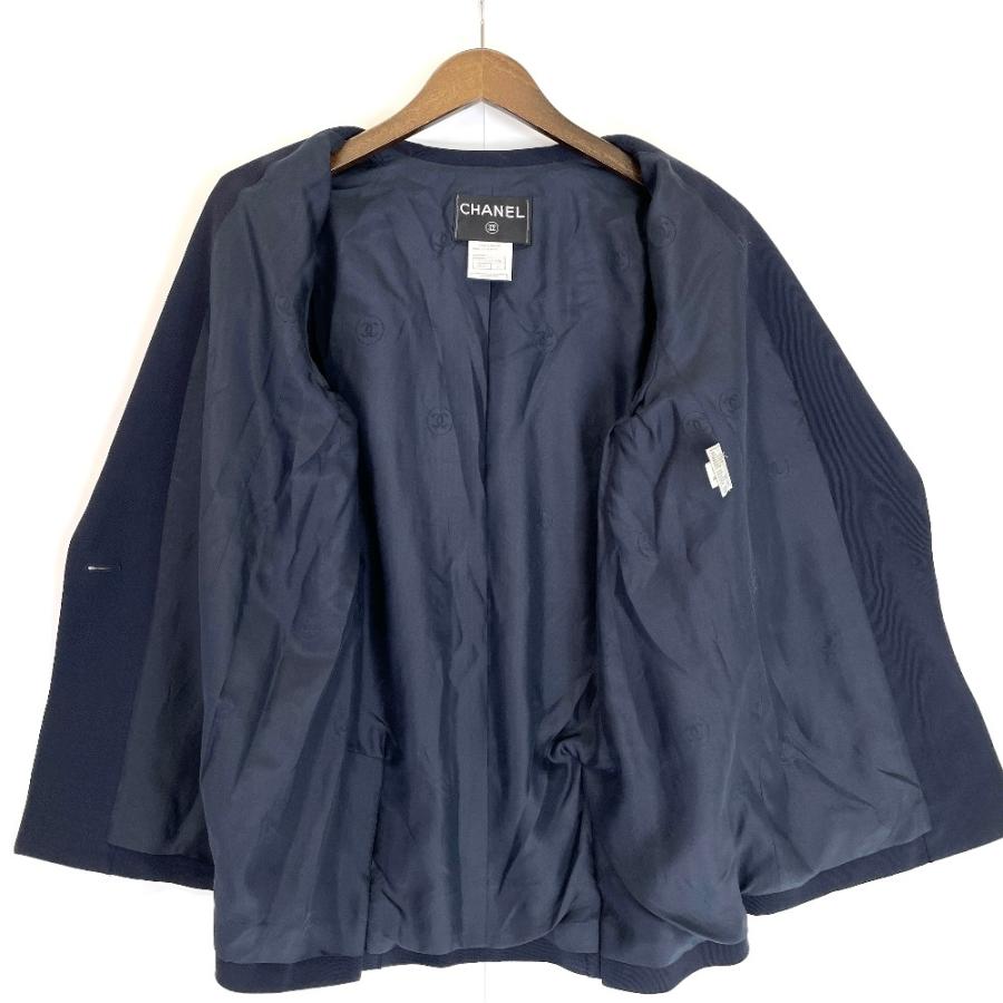 CHANEL / 1B/テーラードジャケット/36/ウール/BLK/P12742V07190 CHANEL 美品/国内正規 シャネル 99P P12742V07190 ウール 1Bテーラード