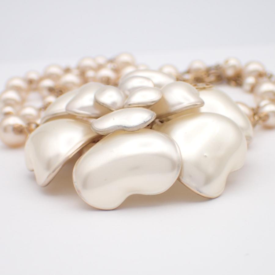 CHANEL（シャネル） 02A カメリア 3連パール チョーカー ネックレス