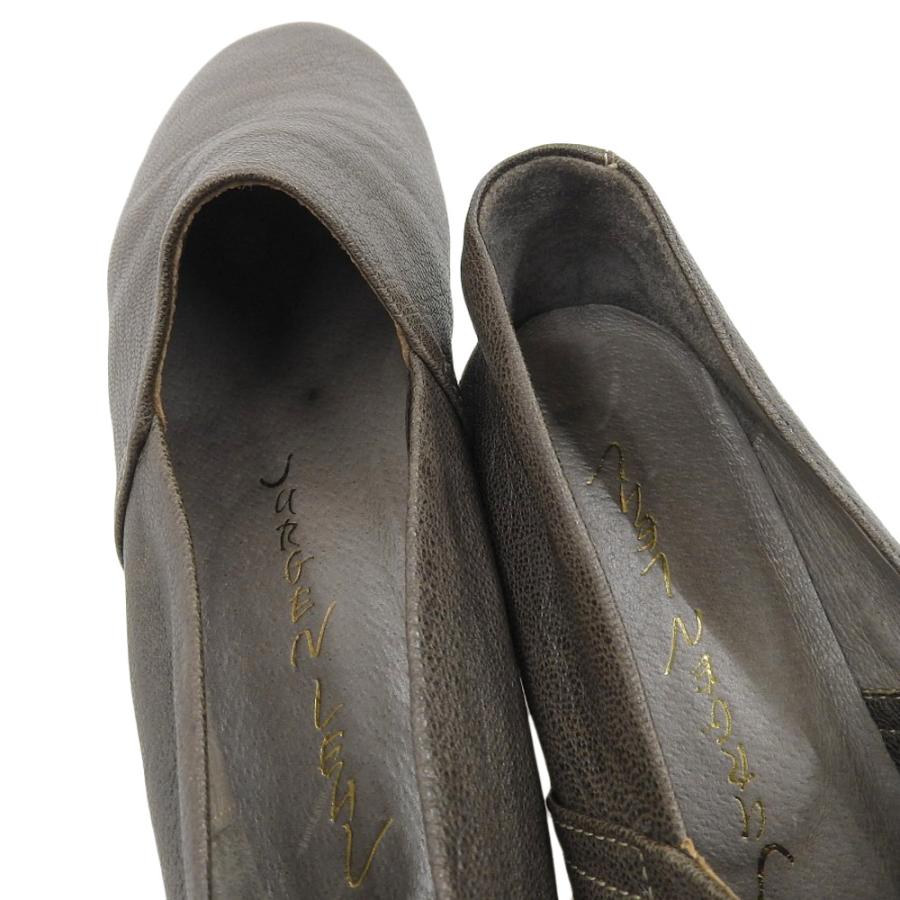 美品 Jurgen Lehl ヨーガンレール レザー フラット シューズ