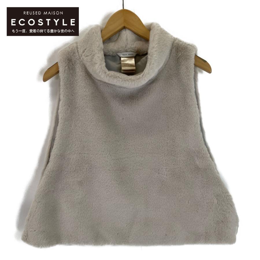 PLAIN PEOPLE プレインピープル アイボリー フェイクファーオフ