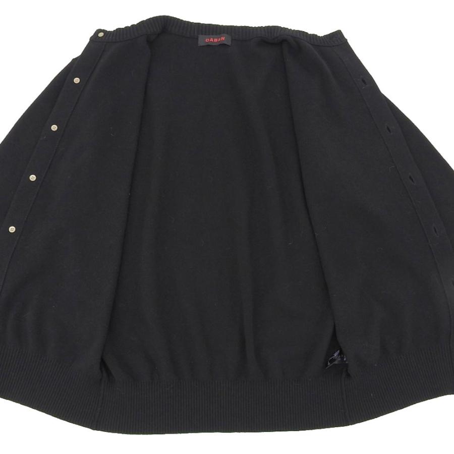 美品 CABaN キャバン コットン カシミヤ クルーネック カーディガン 