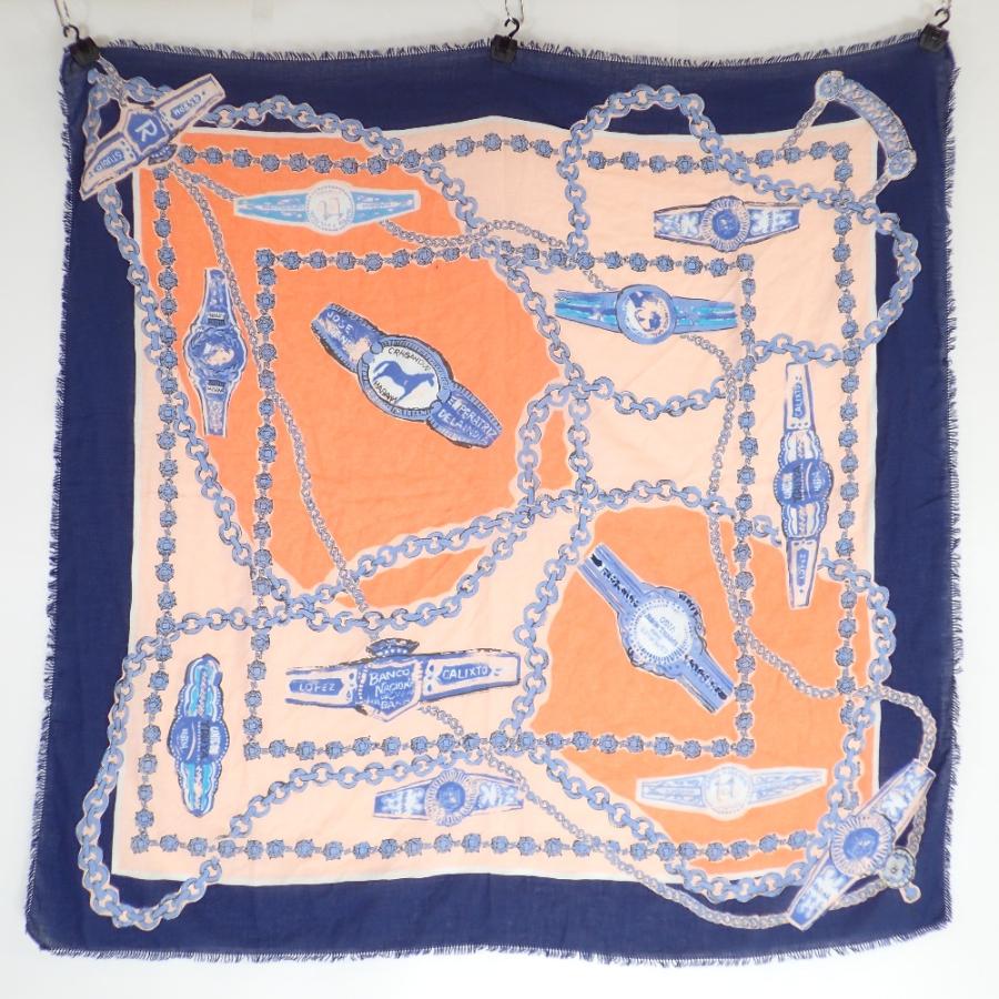 45r スーピマオーガニックのフラッグ風呂敷 ストール 109×109