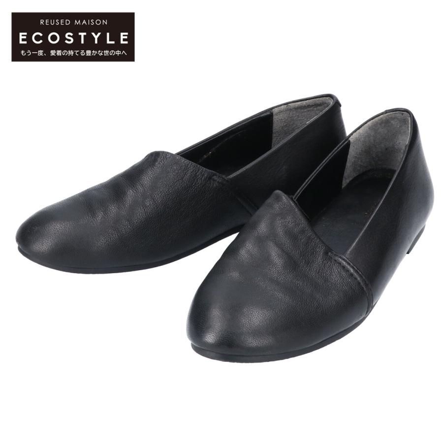 美品/ JURGEN LEHL ヨーガンレール レザー フラット シューズ 22 1/2  