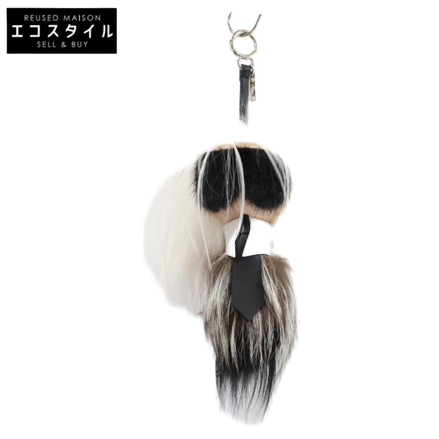 フェンディ　チャーム　カール・ラガーフェルド　ファーチャーム FENDI フェンディ チャーム キーホルダー カールラガーフェルド