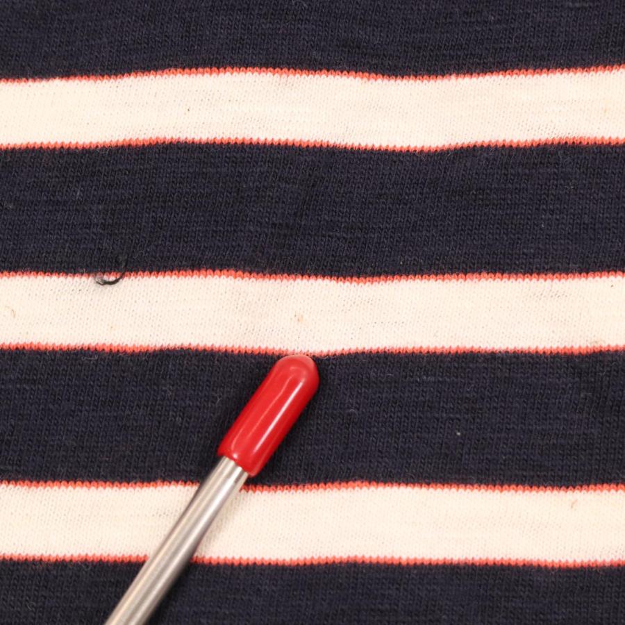 LOEWE（ロエベ） ネイビー ロゴパッチ ボーダー Tシャツ ネイビー