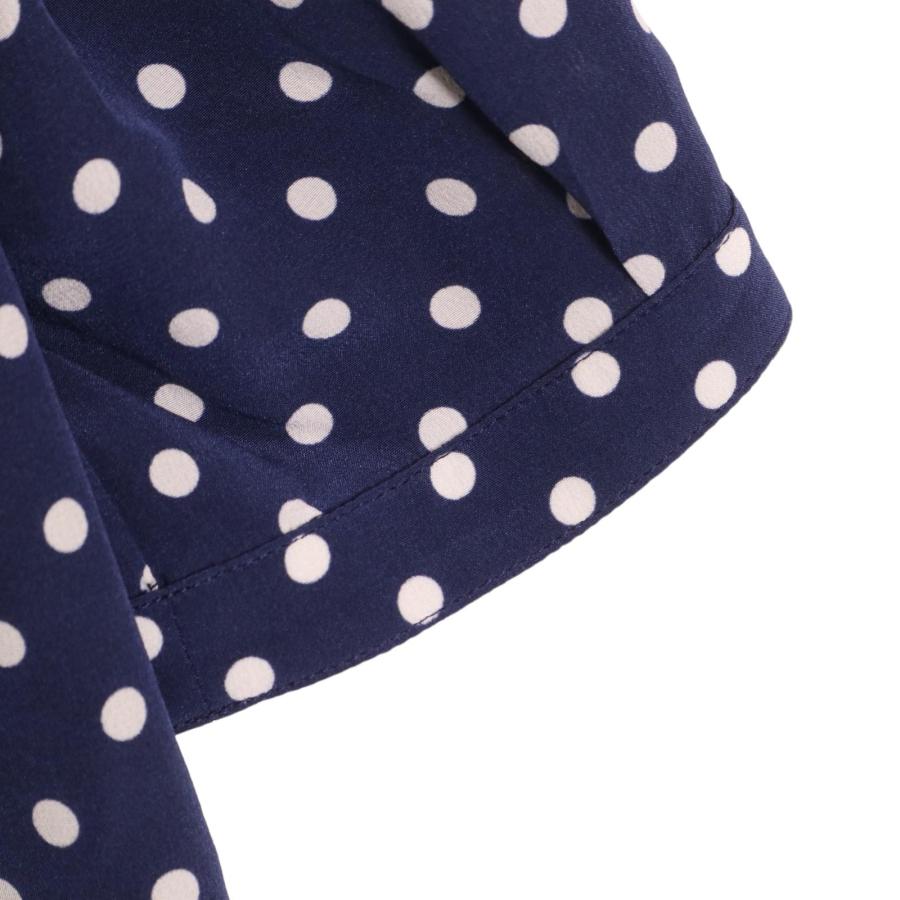 CELINE セリーヌ ネイビー 2B243966H シルク ポルカドット ボウタイ  