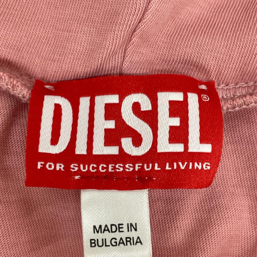 dieselダメージ加工 ピンクパーカー DIESEL（ディーゼル） ピンク 23年 ダメージ加工 プルオーバー