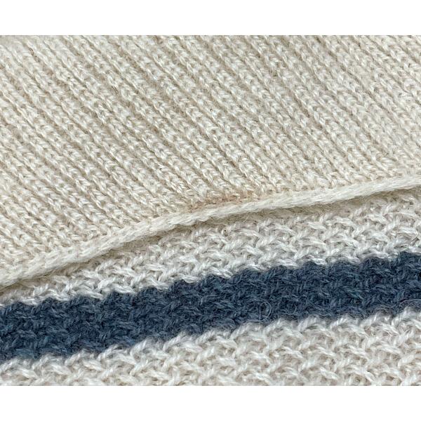 Loro Piana ロロピアーナ ベビーカシミヤ ボーダー ニット Ｓサイズ Loro Piana（ロロピアーナ） ホワイト×ブルー FAF4303 ベビーカシミヤ