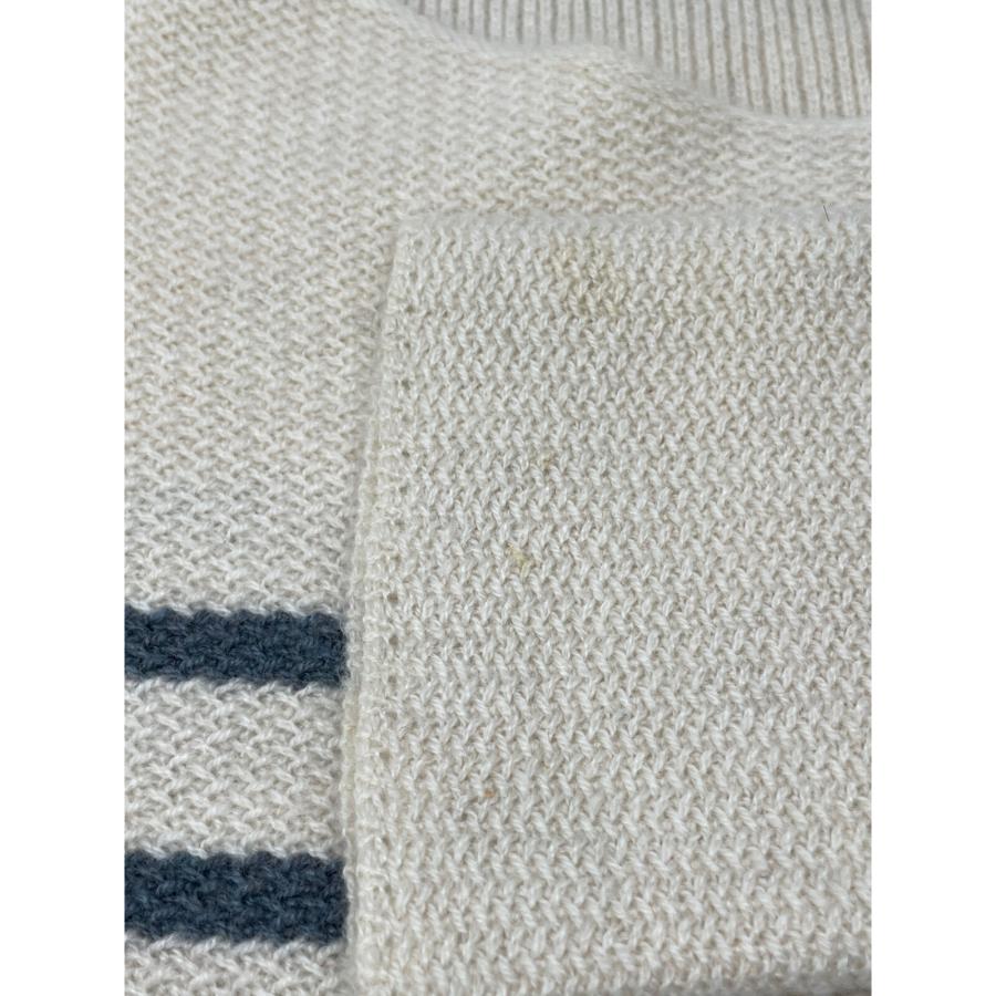 Loro Piana ロロピアーナ ベビーカシミヤ ボーダー ニット Ｓサイズ Loro Piana（ロロピアーナ） ホワイト×ブルー FAF4303 ベビーカシミヤ