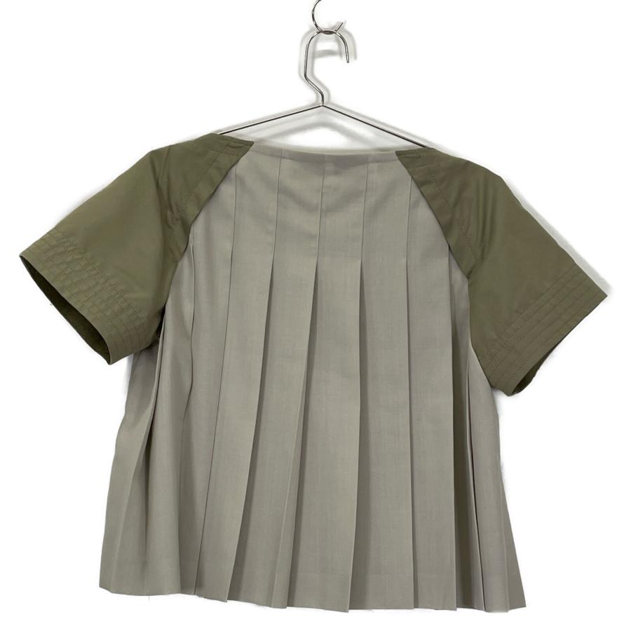 sacai サカイ カーキ 23-06611 トレンチドッキング プリーツ