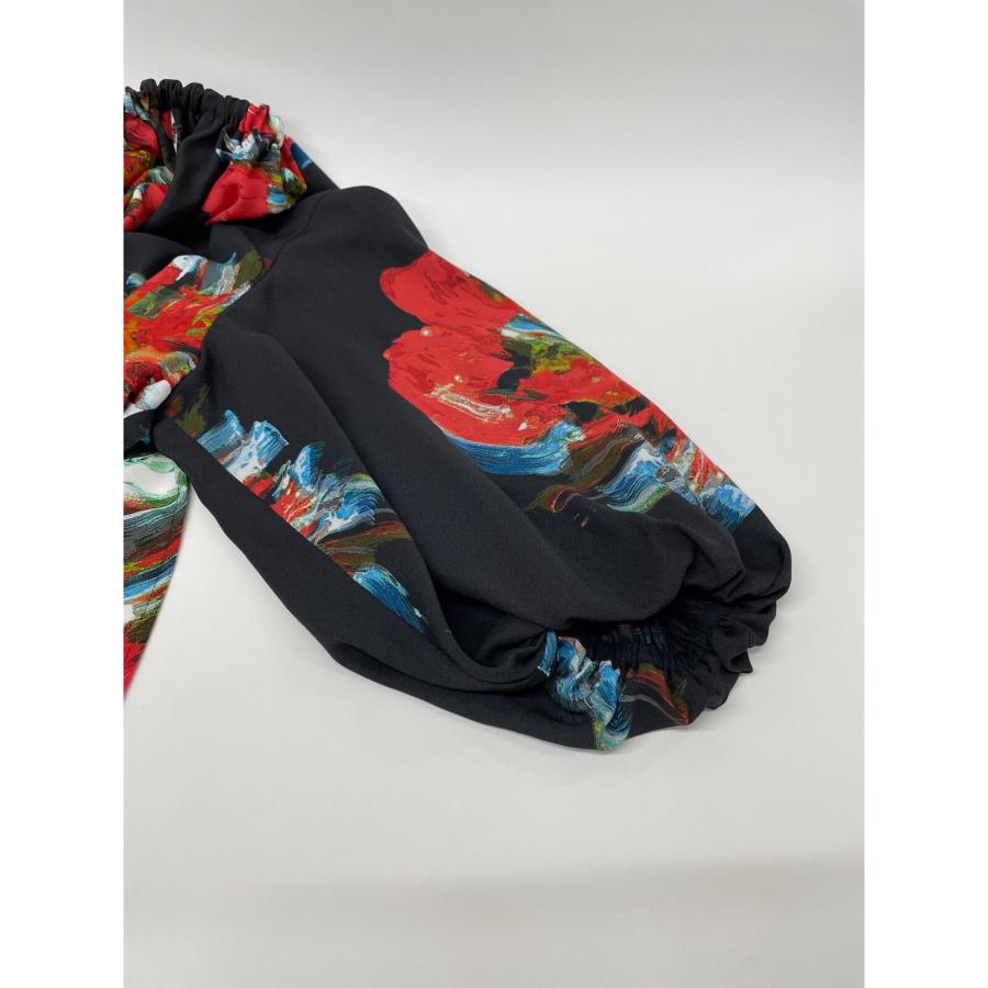 BALLSEY ボールジー ブラック コートペイントフラワープリント  