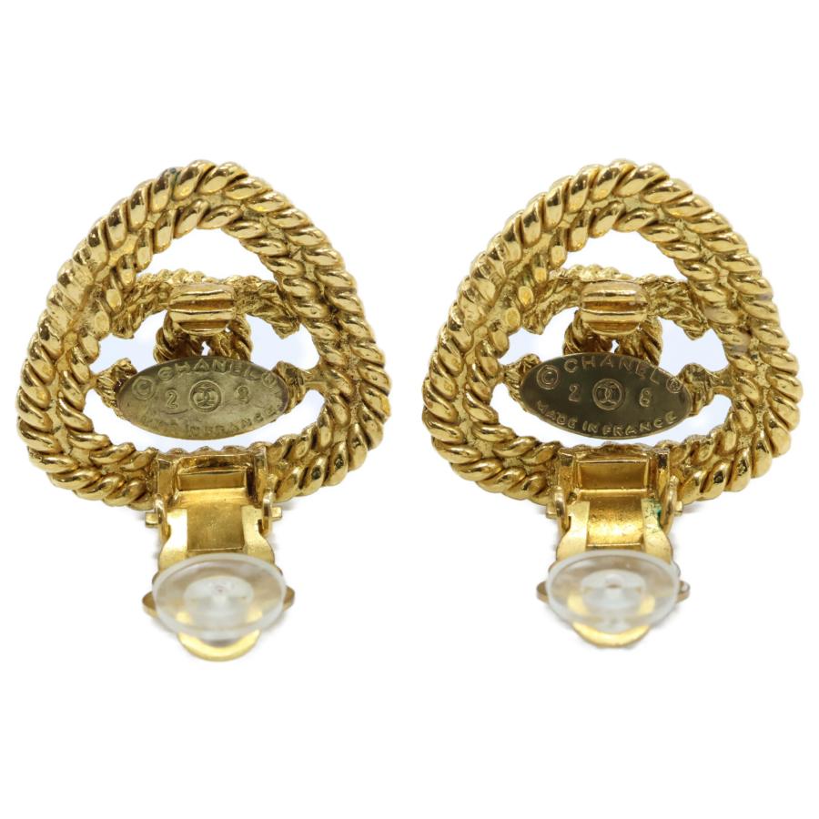 CHANEL シャネル GP 2 8 ココマーク チェーンデザイン 両耳 イヤリング  