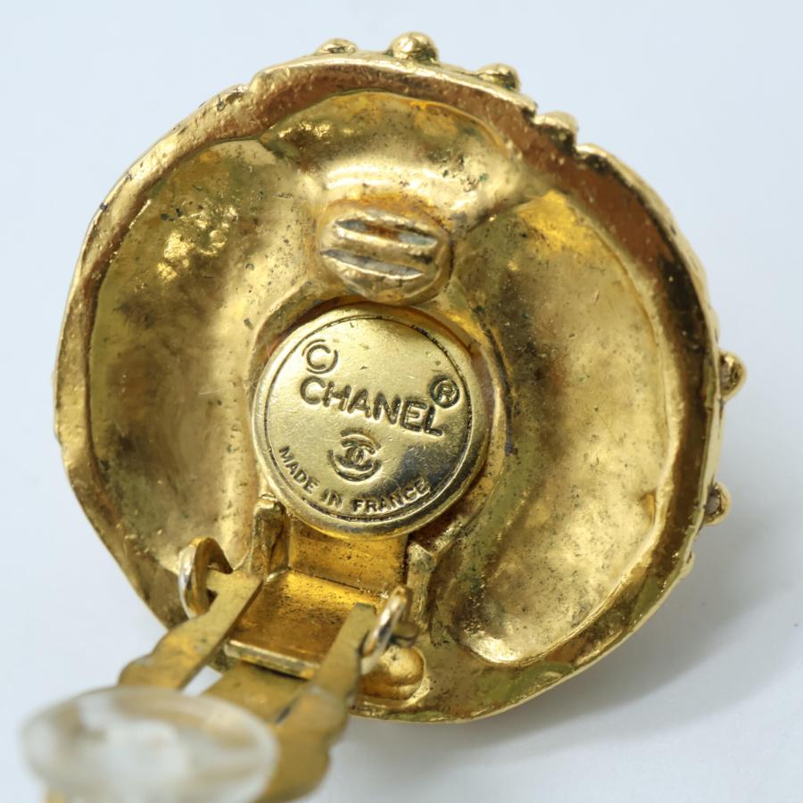 CHANEL シャネル GP パール×ビジュー イヤリング ゴールド レディース  