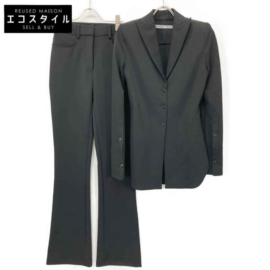 アレキサンダーワン:ロングハイウェストパンツ(ブラック・Mサイズ) alexanderwang（アレキサンダー・ワン） adidas ×Alexander Wang シワ