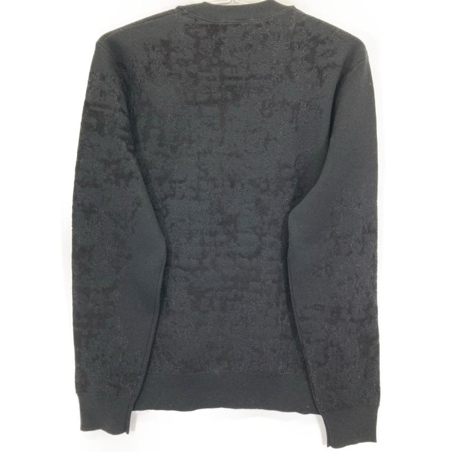 HERMES エルメス ブラック ウール クルーネック ニット S トップス