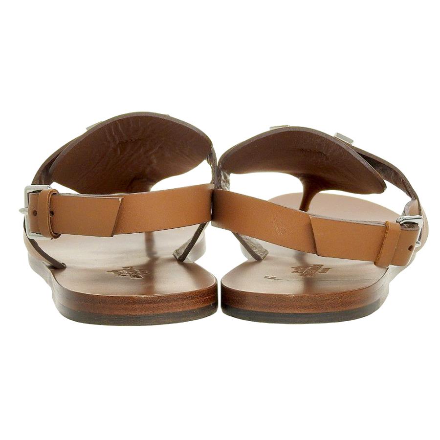 美品 HERMES エルメス ギャラリー Hモチーフ レザー トングサンダル