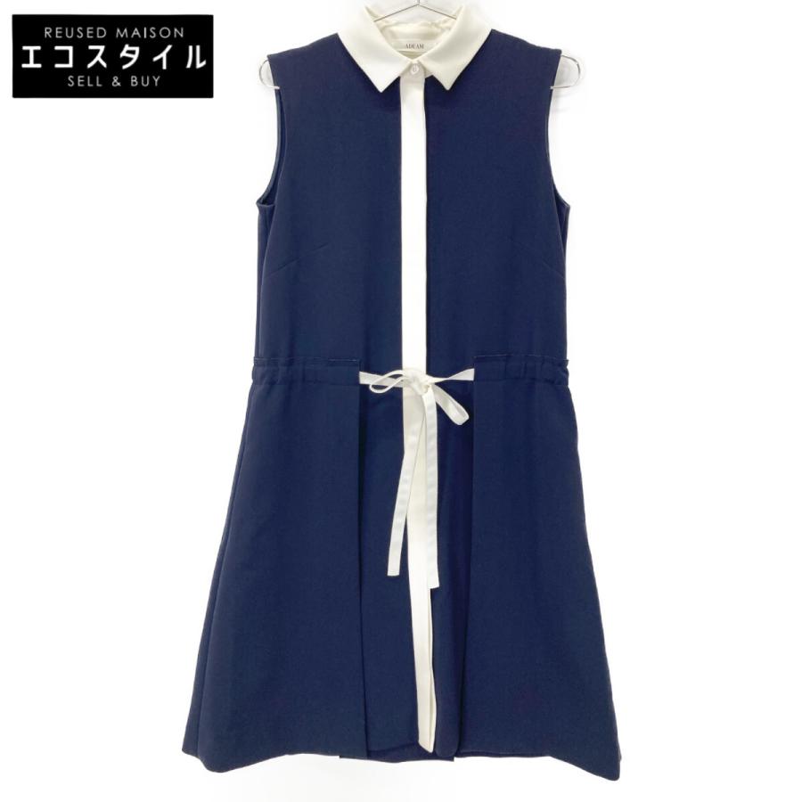 ADEAM ニットワンピース ネイビー サイズ6 【公式通販】