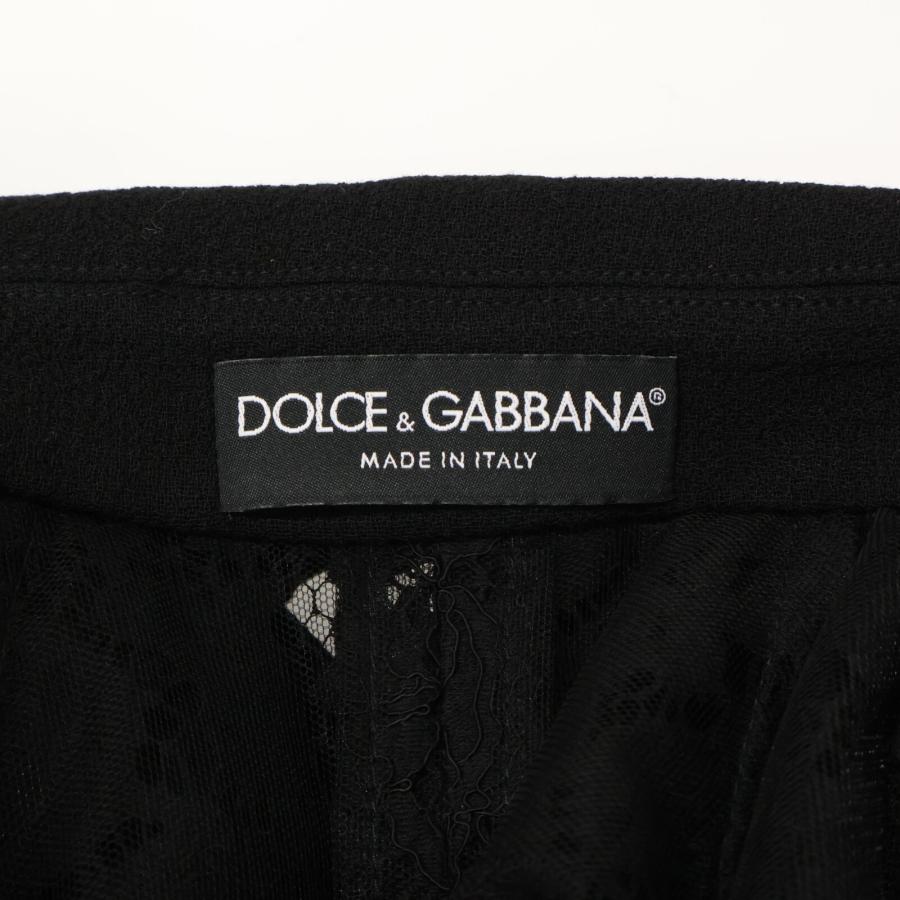 DOLCE&GABBANA ドルチェアンドガッバーナ 新品未使用 F0AD2T HLMTB 1 レース切替ダブル コート 40 ブラック レディース 新品未使用 DOLCE＆GABBANA ドルチェアンドガッバーナ F0AD2T HLMTB 1