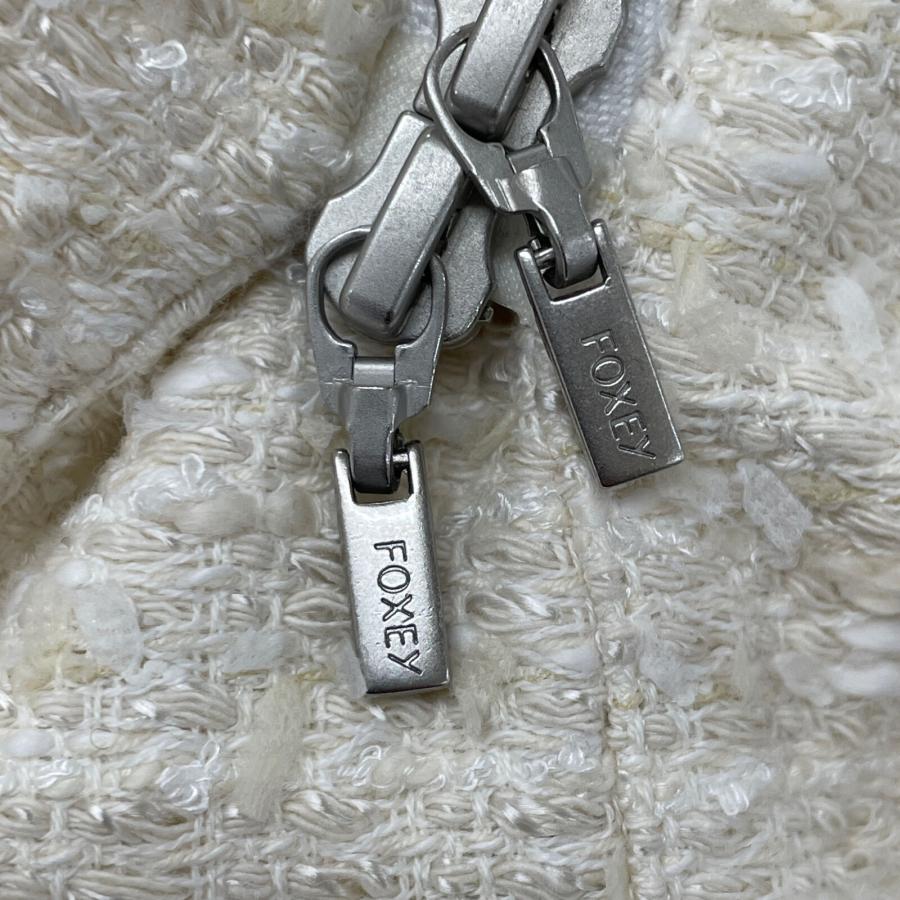 FOXEY（フォクシー） ホワイト 40544 ツイード Dress Miss Edinburgh