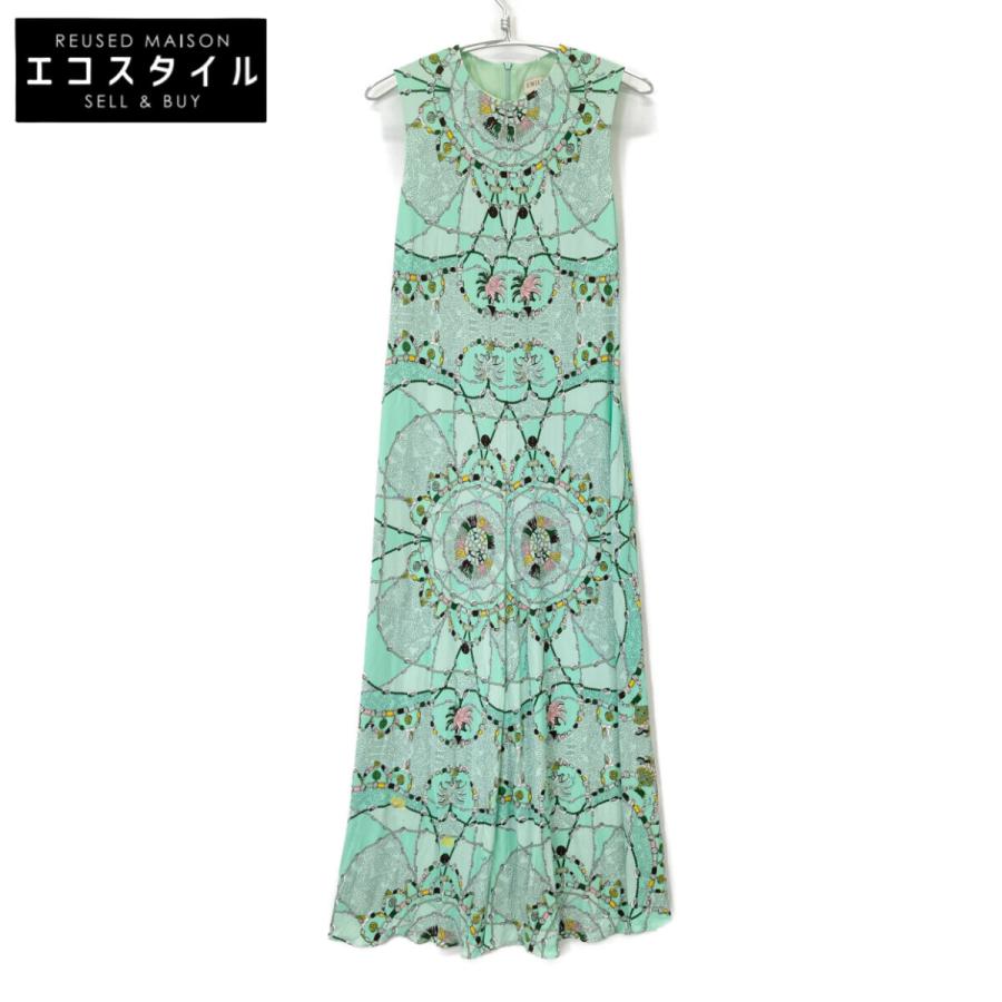 Emilio Pucci エミリオプッチ グリーン 2HJI30 レーヨンシルク 総柄  