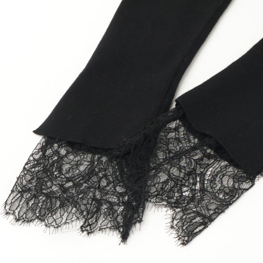 FOXEY（フォクシー） 36378 ブラック 袖レース Vネック ニット