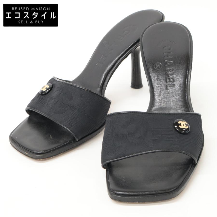 CHANEL シャネル ニュートラベルライン ココマーク ヒール サンダル 7  
